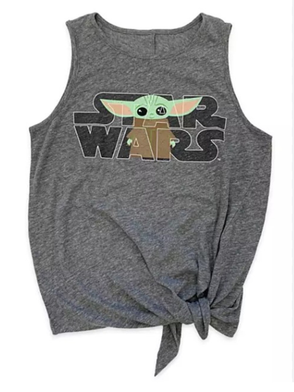 Disney Star Wars Grogu Women’s Tie Front Tank Size Medium